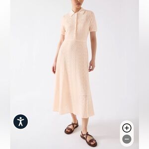 NWT LK Bennett Soft Pink Dean Lace Knit Dress